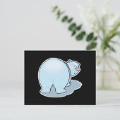 niedlicher Eisbär-Hintern Postkarte (Stehend Vorderseite)