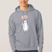 Niedlicher Eisbär im Schnee sagt Hallo Hoodie (Vorderseite)
