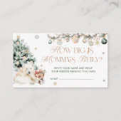 Niedlicher Eisbär im Winter wie groß ist Mama's Ba Begleitkarte (Vorderseite)