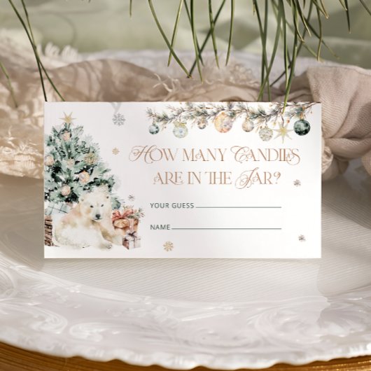 Niedlicher Eisbär im Winter wie viele Kanonen Begleitkarte