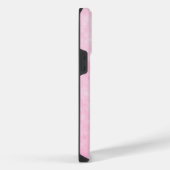 Niedlicher Eisbär individuelle Name rosa iPhone Hülle (Rechte Seite)