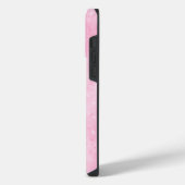Niedlicher Eisbär individuelle Name rosa iPhone Hülle (Linke Seite)