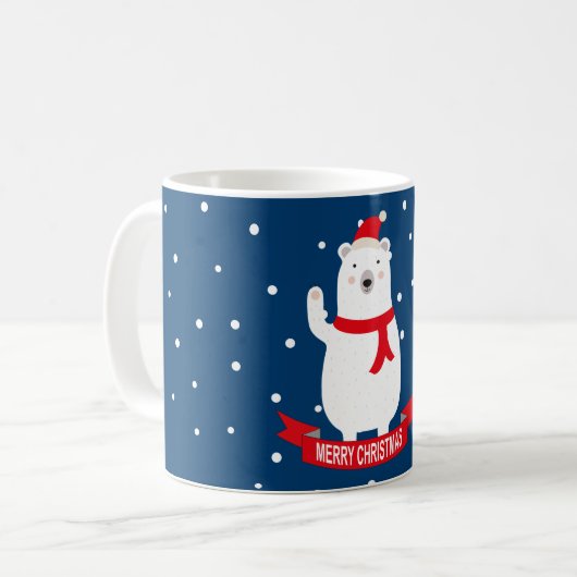 Niedlicher Eisbär Kaffeetasse (Vorderseite Links)