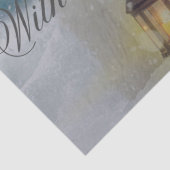 Niedlicher Eisbär Kardinal Bird Winter Weihnachten Seidenpapier (Detail)