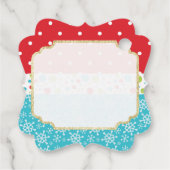 Niedlicher Eisbär mit Weihnachtsschneekwitzer Geschenkanhänger (Rückseite)