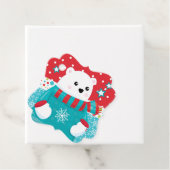 Niedlicher Eisbär mit Weihnachtsschneekwitzer Geschenkanhänger (Beispiel)