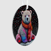 Niedlicher Eisbär Ornament (Vorderseite)