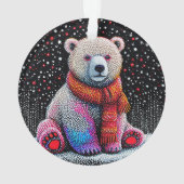 Niedlicher Eisbär Ornament (Rückseite)