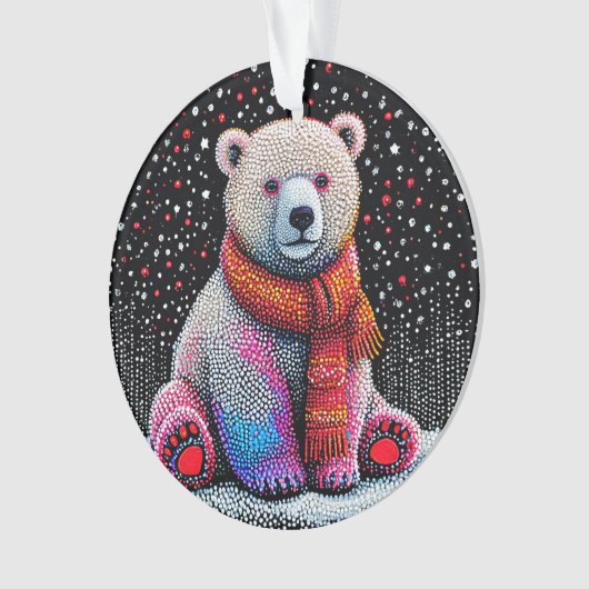 Niedlicher Eisbär Ornament (Vorderseite)