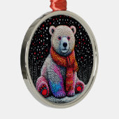 Niedlicher Eisbär Ornament Aus Metall (Rechts)