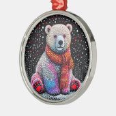 Niedlicher Eisbär Ornament Aus Metall (Links)