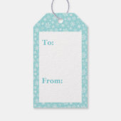 Niedlicher Eisbär personalisieren Weihnachten Geschenkanhänger (Rückseite)