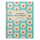 Niedlicher Eisbär personalisiert Notizblock (Vorderseite)