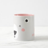 Niedlicher Eisbär personalisiert Tasse (Zentrum)