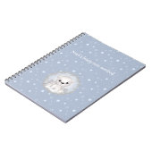 Niedlicher Eisbär Personalisiert Winter Thema Note Notizblock (Linke Seite)
