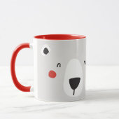 Niedlicher Eisbär, personalisierte Kinder Tasse (Links)