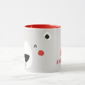 Niedlicher Eisbär, personalisierte Kinder Tasse (Zentrum)