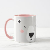Niedlicher Eisbär, personalisierte Kinder Tasse (Links)