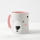 Niedlicher Eisbär, personalisierte Kinder Tasse (Vorderseite Links)