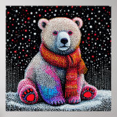 Niedlicher Eisbär Poster (Vorne)