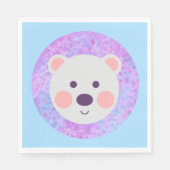 Niedlicher Eisbär Serviette (Vorderseite)