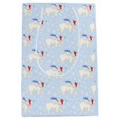 Niedlicher Eisbär und Weihnachtsgeschenk Mittlere Geschenktüte (Vorderseite)