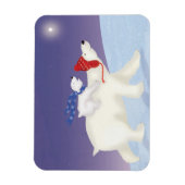 Niedlicher Eisbär und Weihnachtsmagnet Magnet (Vertikal)