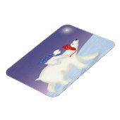 Niedlicher Eisbär und Weihnachtsmagnet Magnet (Linke Seite)