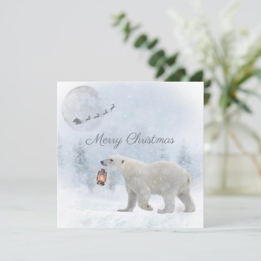 Niedlicher Eisbär Weihnachten Weihnachten (Stehend Vorderseite)