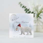 Niedlicher Eisbär Weihnachten Weihnachten (Stehend Vorderseite)