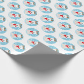 Niedlicher Eisbär Weihnachtswrapping Paper Geschenkpapier (Ecke)