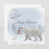 Niedlicher Eisbär Wilde Taube Weihnachten (Vorne/Hinten)