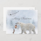 Niedlicher Eisbär Wildes Kaninchen Weihnachten Wei (Vorne/Hinten)