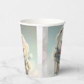 Niedlicher Eisbär Winter Wunderland Geburtstag Pappbecher (Rechts)