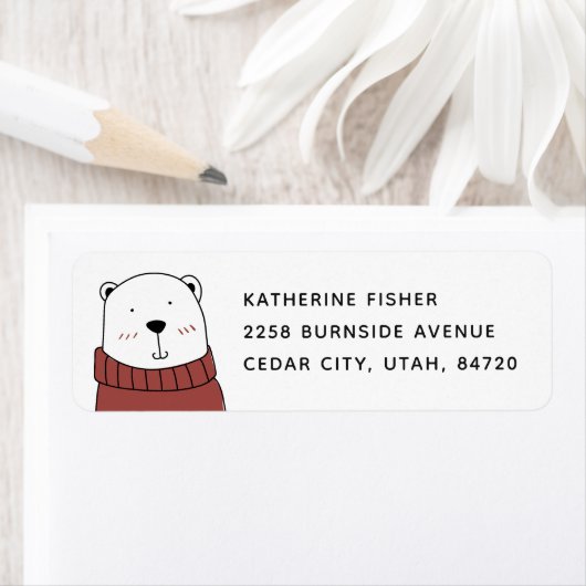 Niedlicher Eisbär. Wintertier (Insitu)