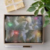 Niedlicher Eisbärenkuppel in Weihnachtsbeleuchtung Seidenpapier (Geschenk)