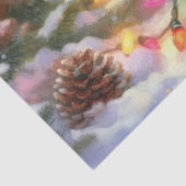 Niedlicher Eisbärenkuppel in Weihnachtsbeleuchtung Seidenpapier (Ausschnitt)