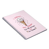 Niedlicher Eiscremepuffer Notizblock (Rechte Seite)