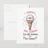 Niedlicher Eiscremepuffer Postkarte (Vorne/Hinten)