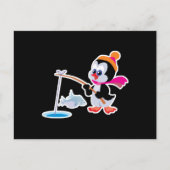 niedlicher Eisfischer Postkarte (Vorderseite)