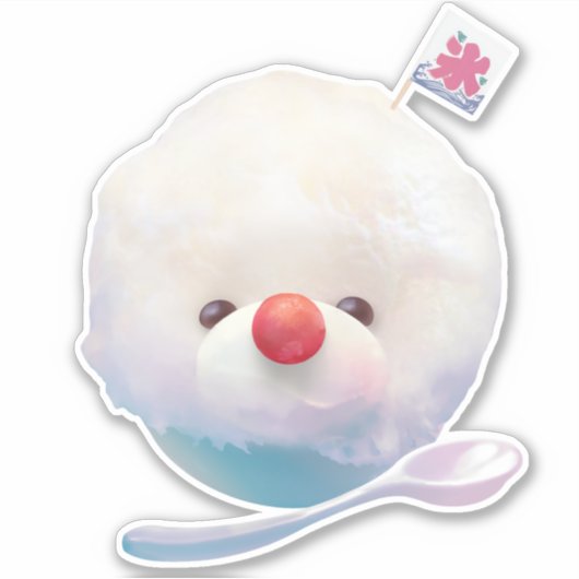 Niedlicher Eishund Aufkleber (Vorderseite)