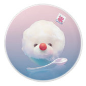 Niedlicher Eishund Keramikknauf (Vorderseite)