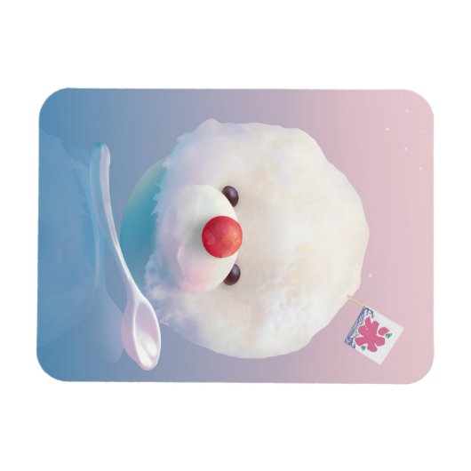 Niedlicher Eishund Magnet (Horizontal)