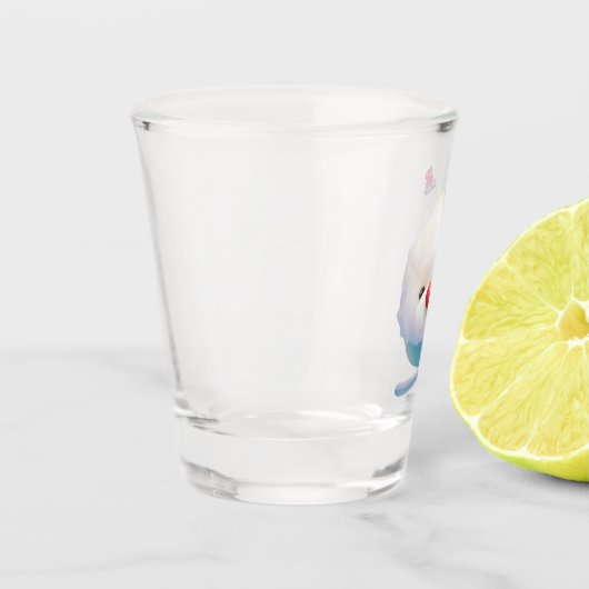 Niedlicher Eishund Schnapsglas (Links)