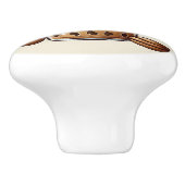 Niedlicher Eiskaffee Keramikknauf (Seitenansicht)