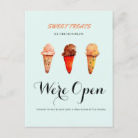 Niedlicher Eiskrem-Shop Wir sind offen