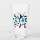niedlicher Eistee liebt Wortkunst Glas (Rückseite)