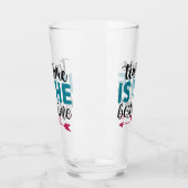 niedlicher Eistee liebt Wortkunst Glas (Links)