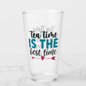 niedlicher Eistee liebt Wortkunst Glas (Vorderseite)