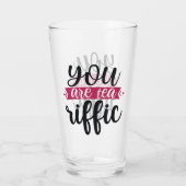 niedlicher Eistee liebt Wortkunst Glas (Rückseite)
